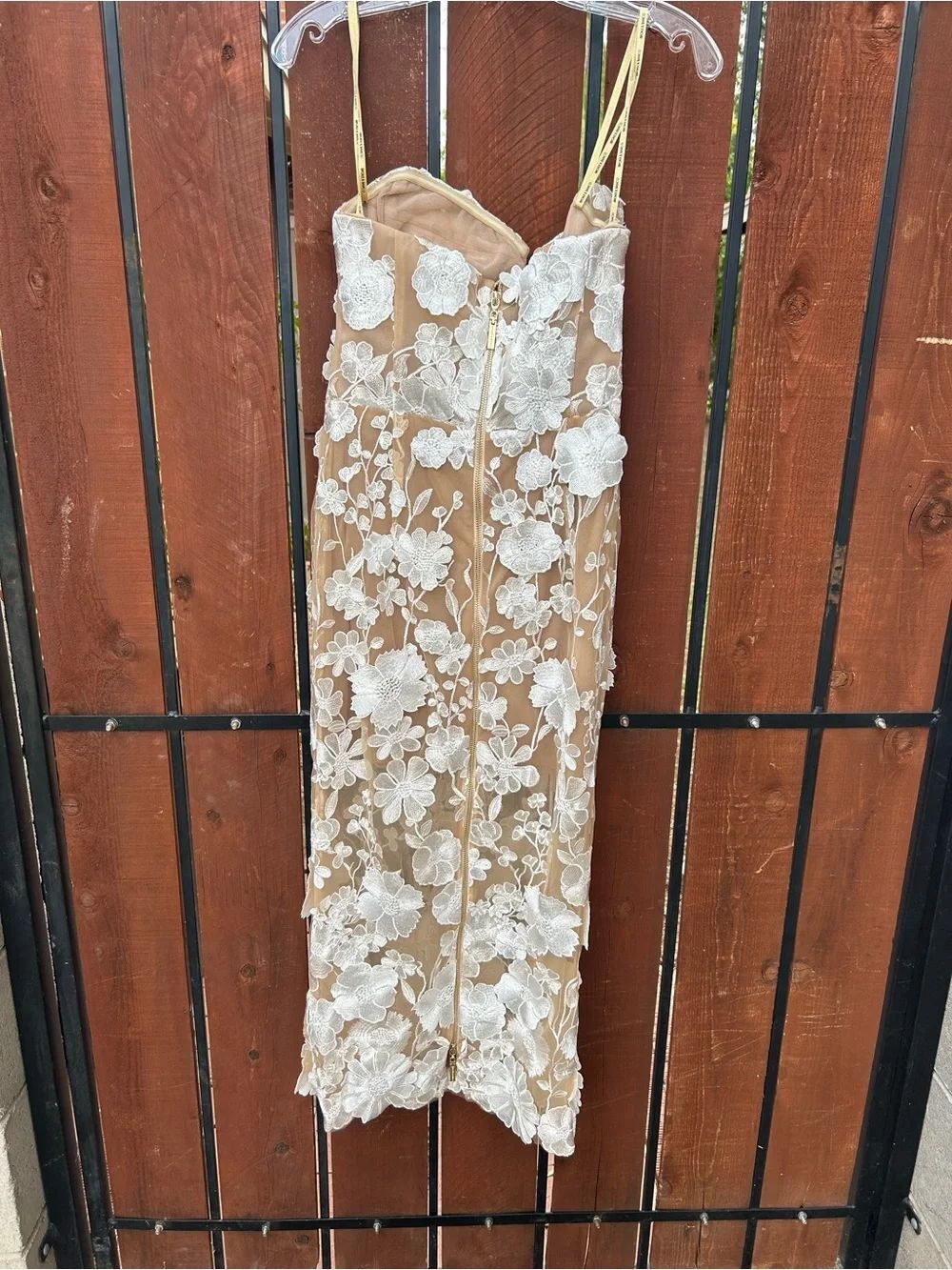 Bronx and Banco Jasmine Midi Dress in White size large NWT - Picture 4 of 9